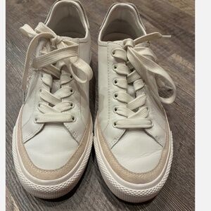 Rag & Bone Women’s Army White leather sneaker 38.5 suede trimmed